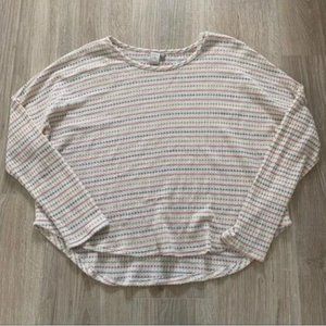 ⭐️3/$25 Paper Crane Knit Pastel Stripe Top Sz L
